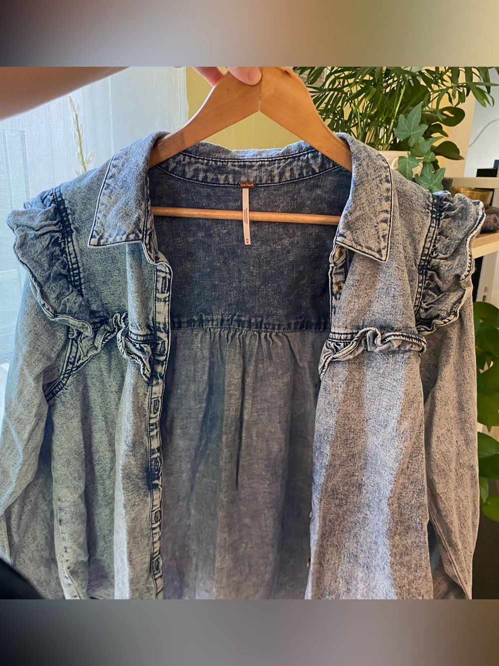 Free People | Ruffle Denim Jacket - Picture 7 of 7